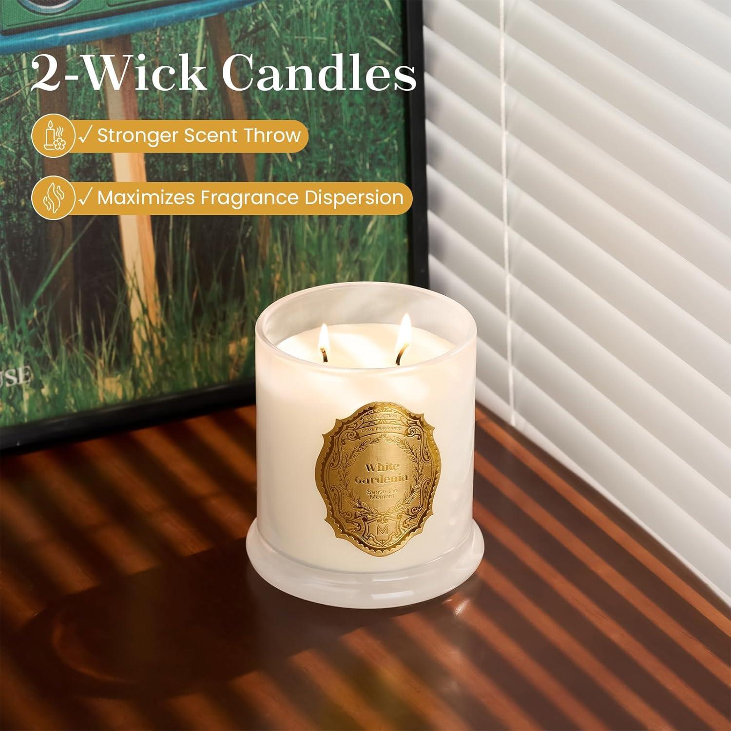 Velas Aromáticas M&SENSE Gardenia Blanca 360g 70 Horas