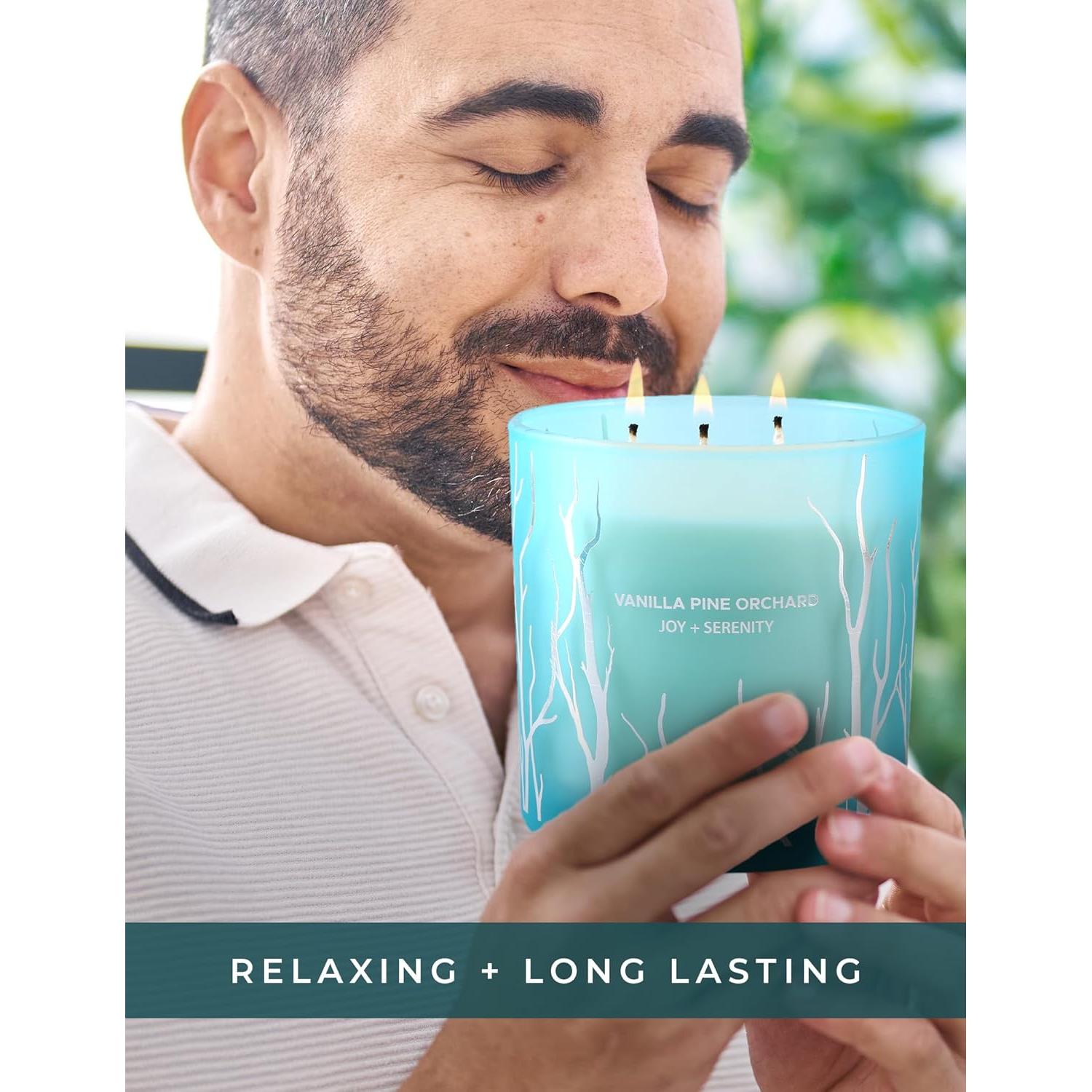 Vela Aromática de Soja GIFTAWAY 411 g 3 Mechas Vainilla Pino