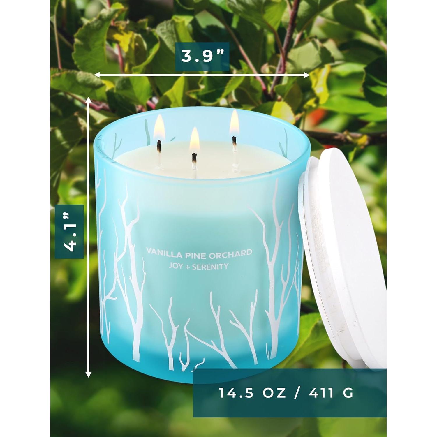 Vela Aromática de Soja GIFTAWAY 411 g 3 Mechas Vainilla Pino