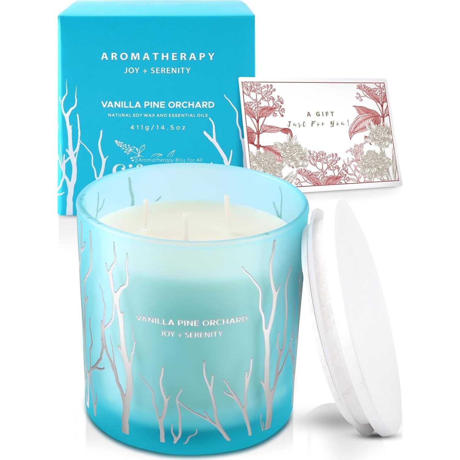 Vela Aromática de Soja GIFTAWAY 411 g 3 Mechas Vainilla Pino