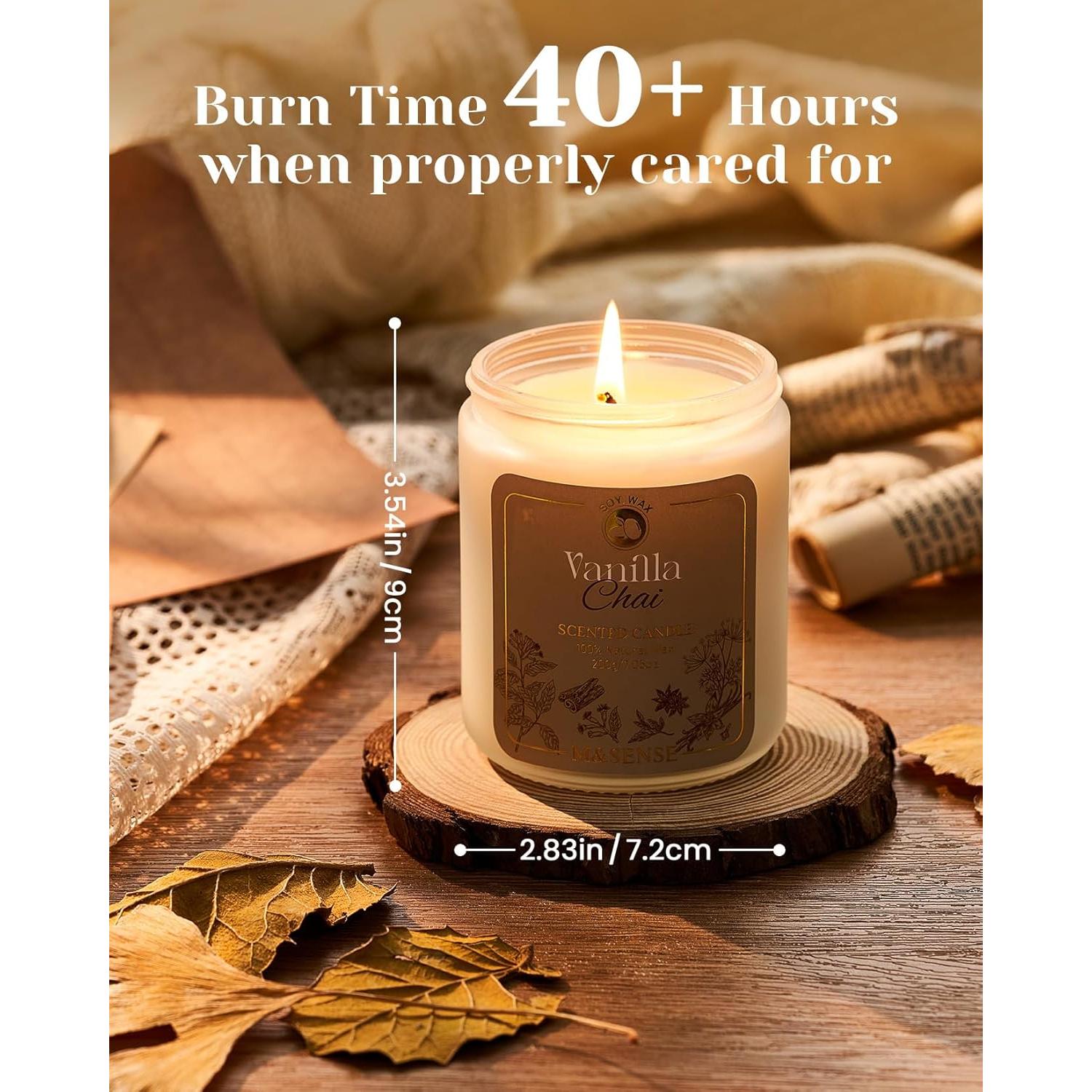 Conjunto de Velas de Soja M&SENSE - 4 Aromas Otoñales 1.77 kg