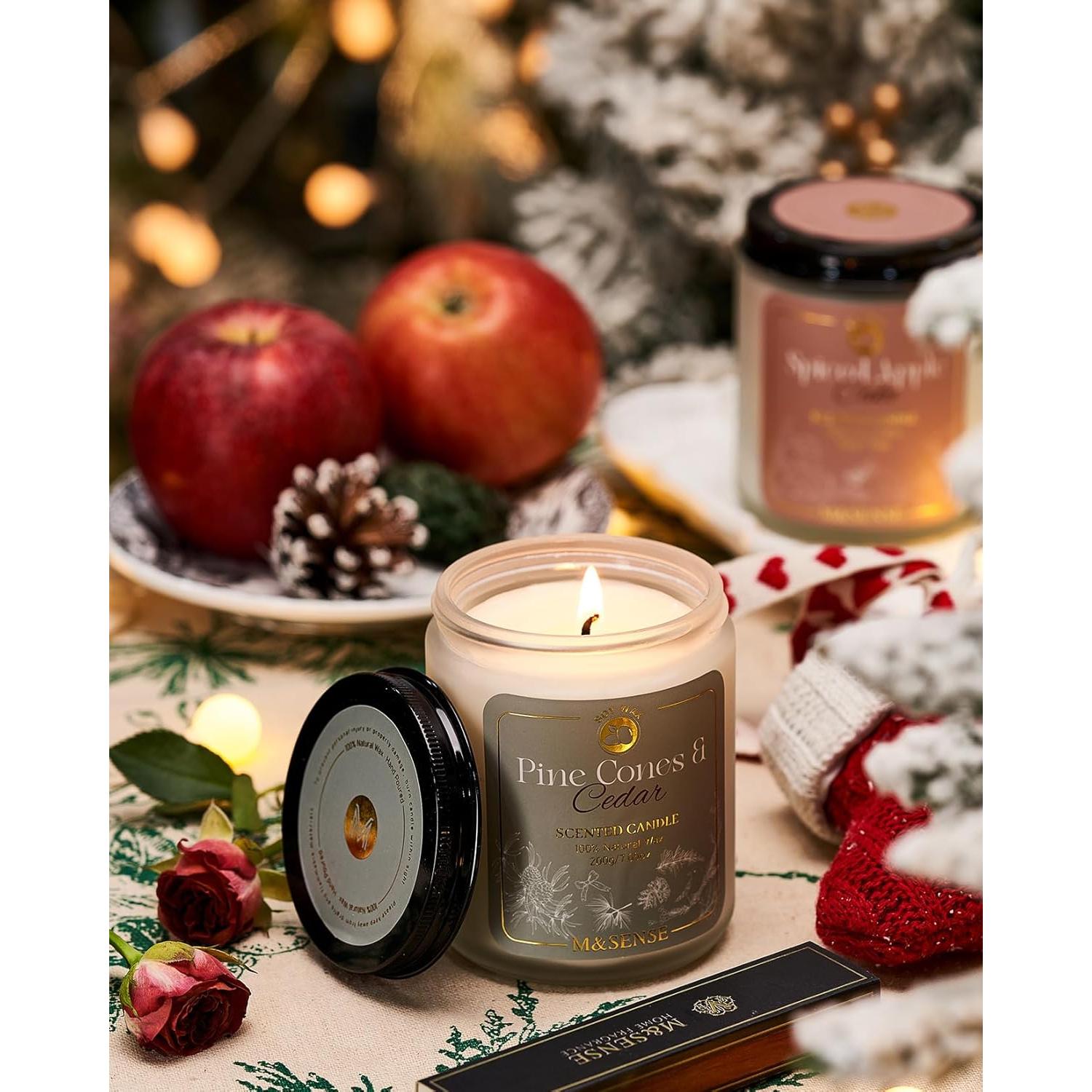 Conjunto de Velas de Soja M&SENSE - 4 Aromas Otoñales 1.77 kg