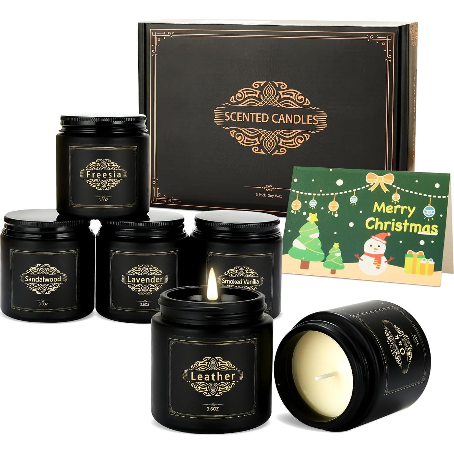 Conjunto de Velas Aromáticas para Hombres 6 Piezas Soja