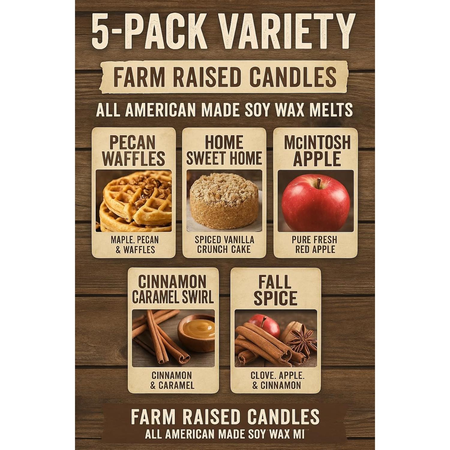 Melts de Cera de Soja Velas Criadas en Granja - Otoño 1 LB