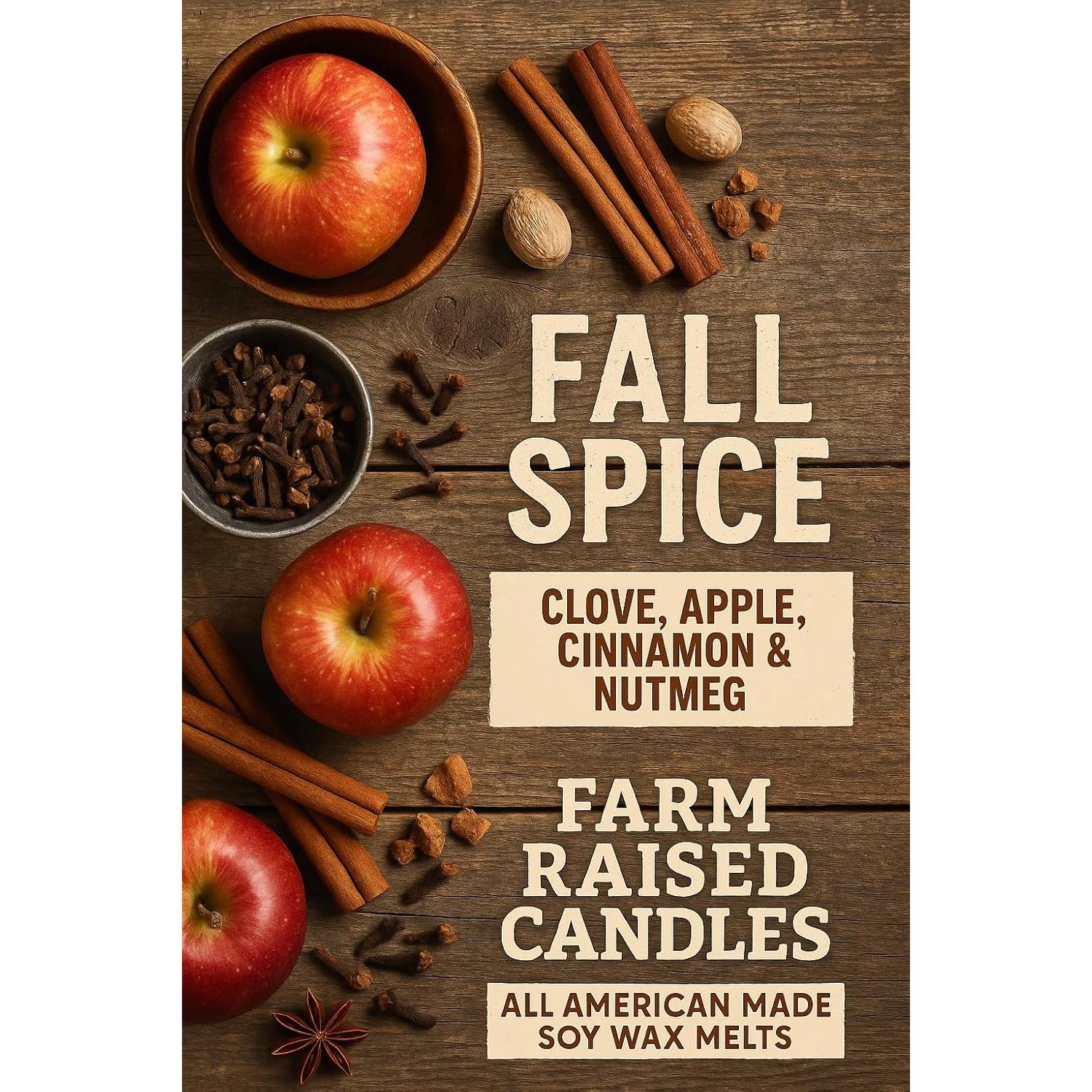 Melts de Cera de Soja Velas Criadas en Granja - Otoño 1 LB