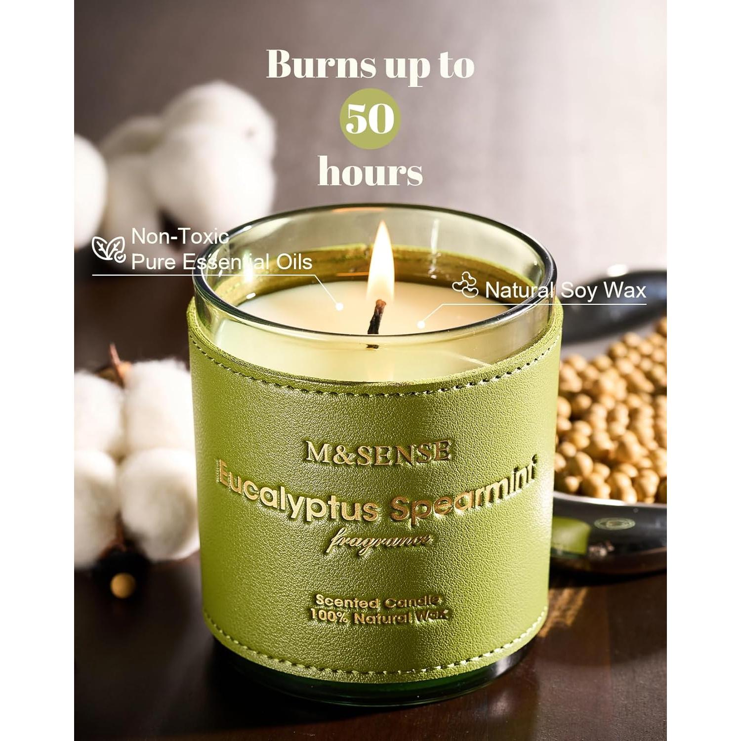 Velas Veganas M&SENSE Eucalipto y Menta 283.5g 42h