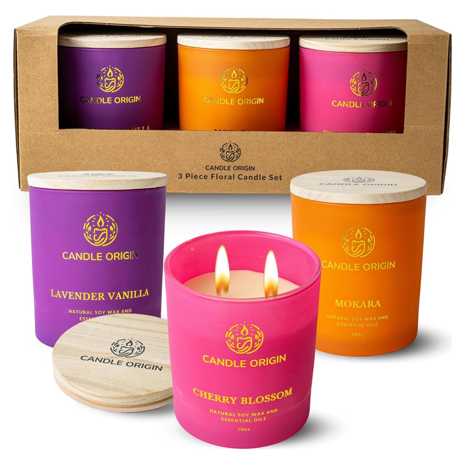 Juego de Velas Aromáticas Candle Origin 3x300g Floral