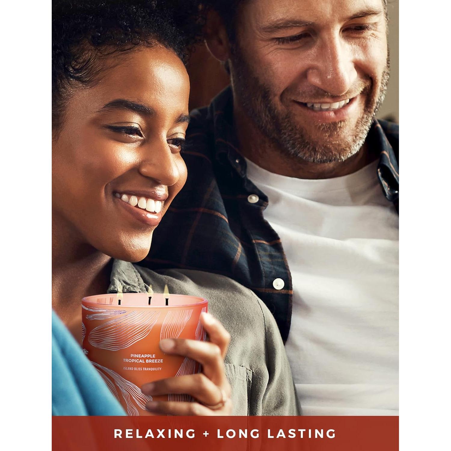 Vela Aromática Tropical de Piña 3 Mechas 411 g - Giftaway