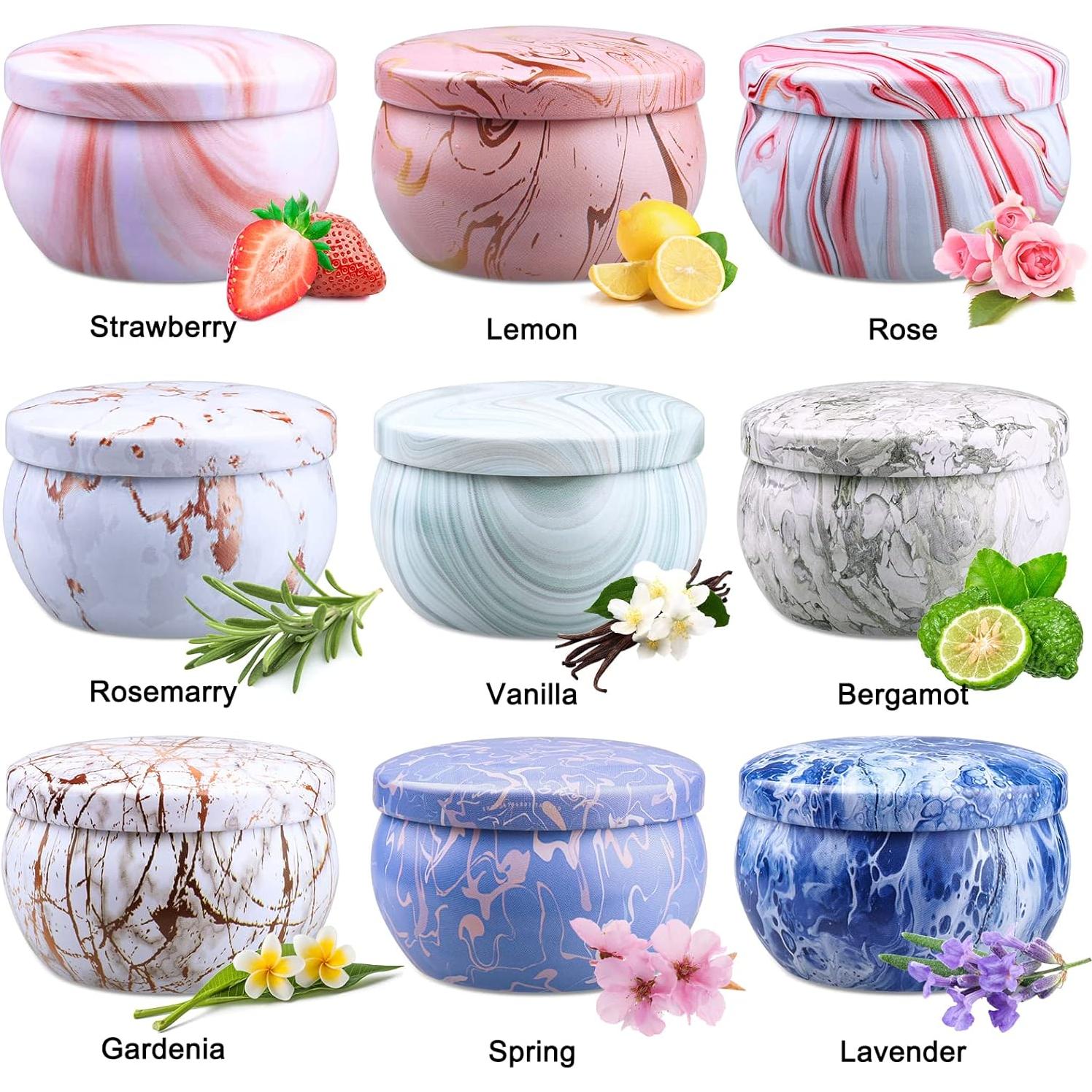 Conjunto de 9 Velas Aromáticas Aottom de Cera de Soja 70.9g