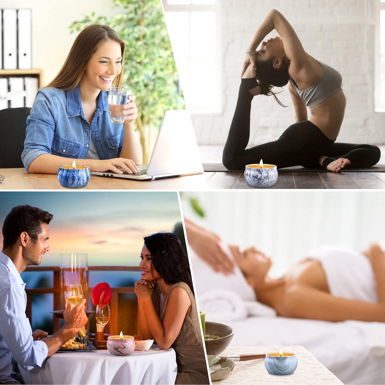 Conjunto de 9 Velas Aromáticas Aottom de Cera de Soja 70.9g