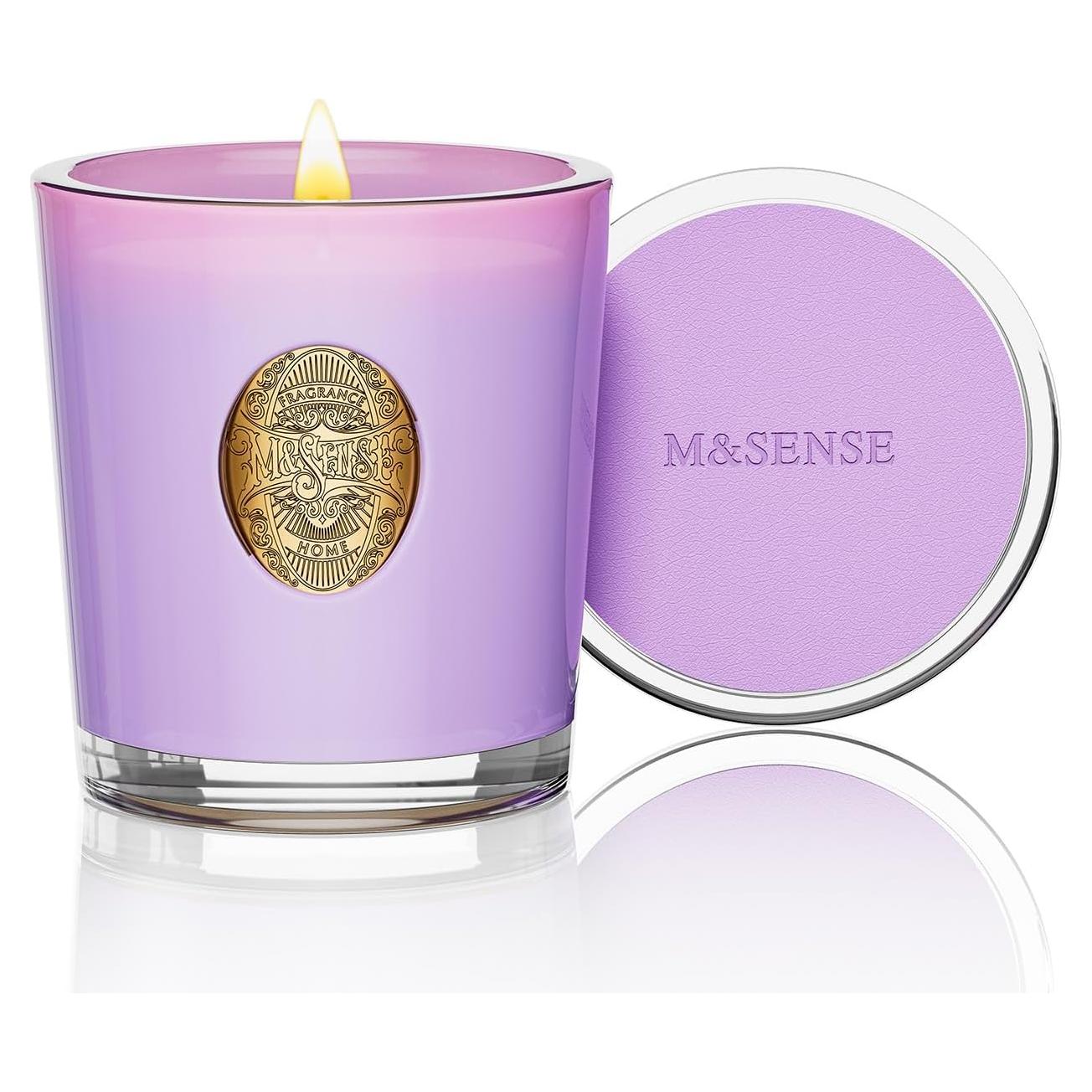 Vela Aromática de Soja M&SENSE Flor de Lila 290g 55H