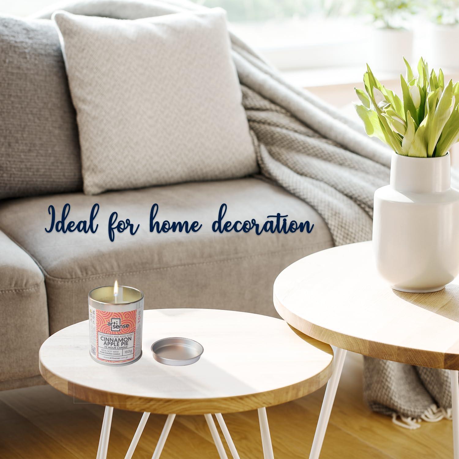 Vela de Cera de Soja Artisense Aroma Manzana Canela 72h