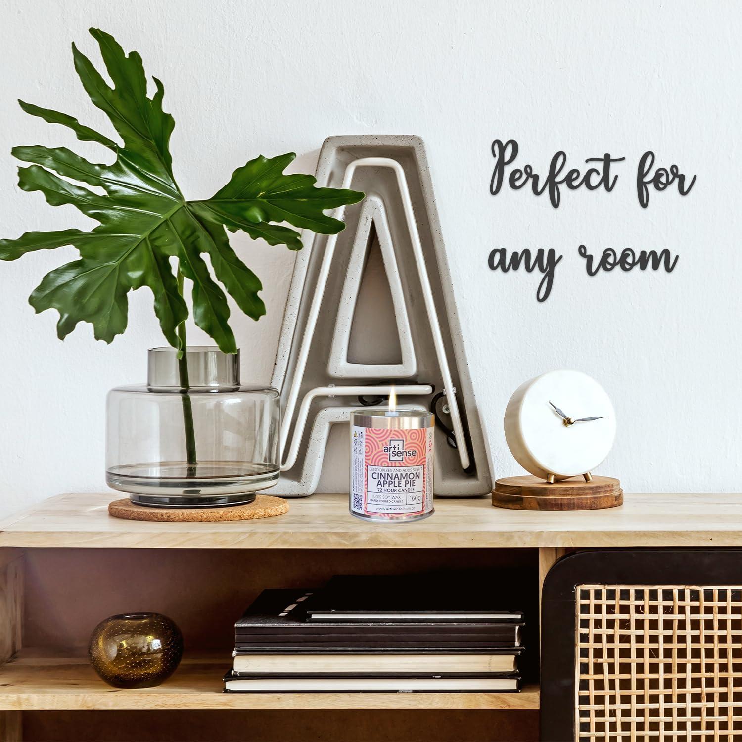 Vela de Cera de Soja Artisense Aroma Manzana Canela 72h