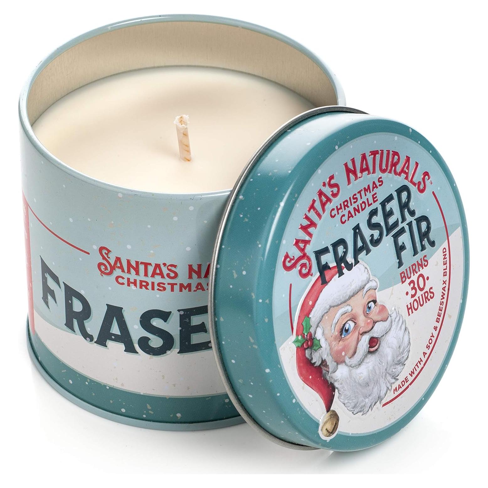 Vela de Navidad Santa's Naturals Abeto Fraser 255g - Quema 30h