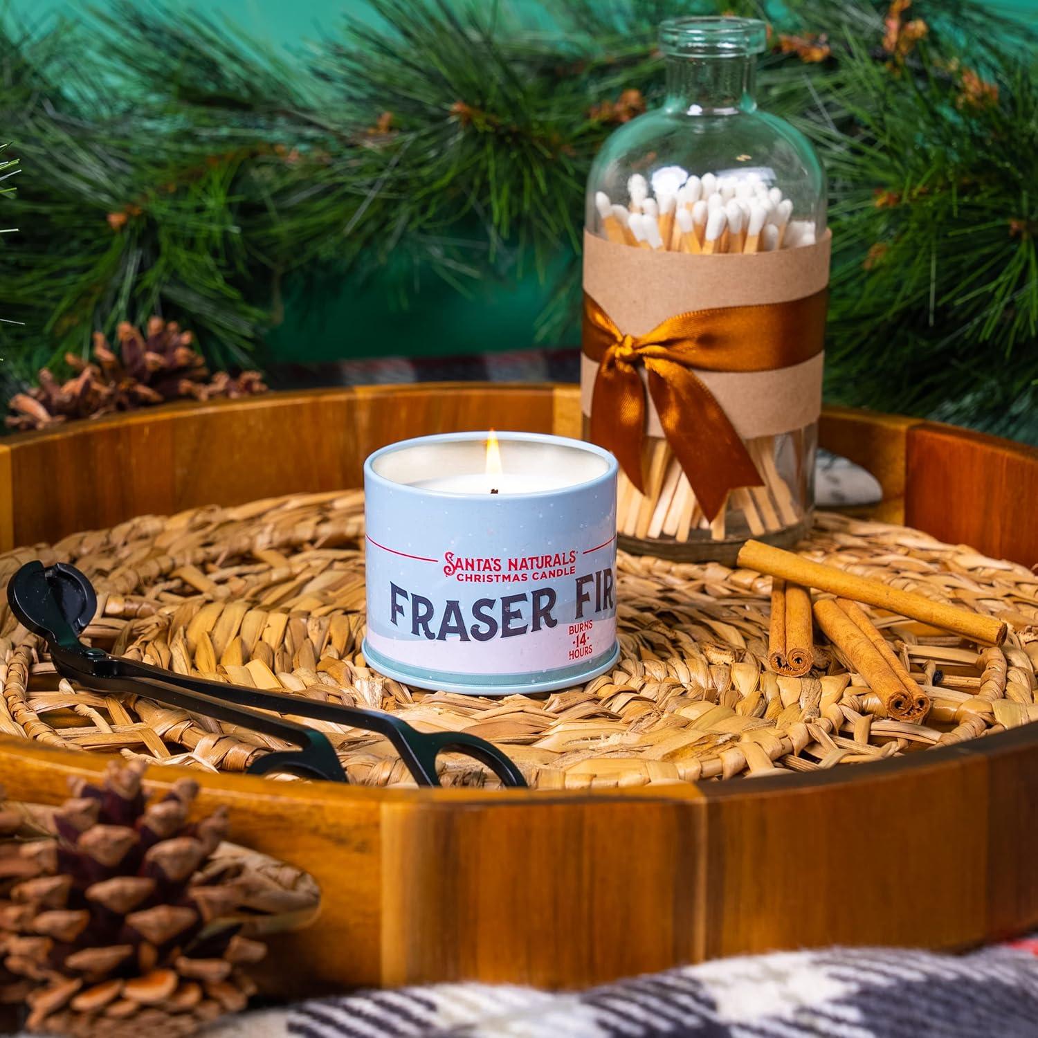 Vela de Navidad Santa's Naturals Abeto Fraser 255g - Quema 30h