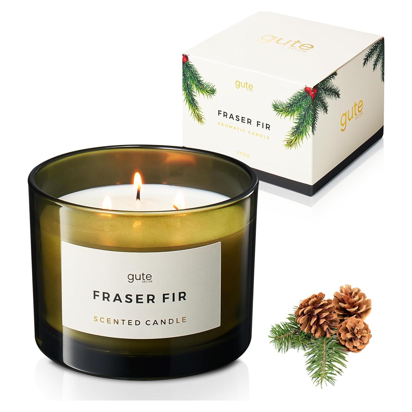 Vela Aromática de Soja 3 Mechas Gute 17oz Abeto Fraser