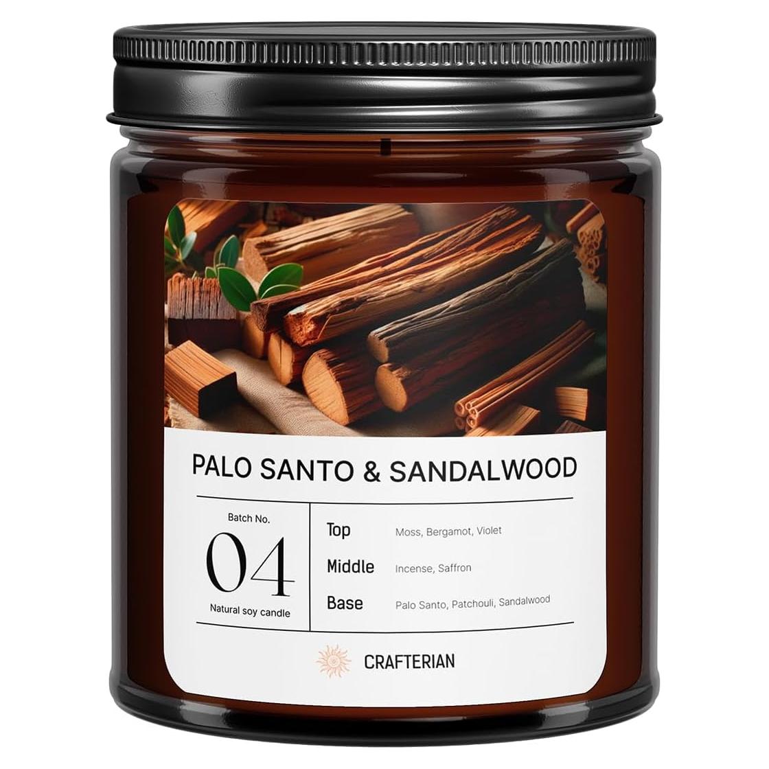 Vela Aromaterapia Palo Santo Cera Soja 100% Natural 226 g