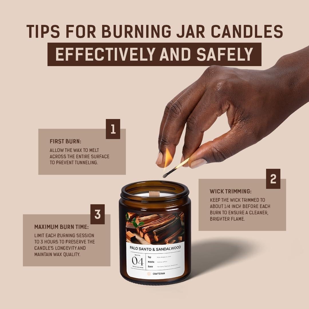 Vela Aromaterapia Palo Santo Cera Soja 100% Natural 226 g