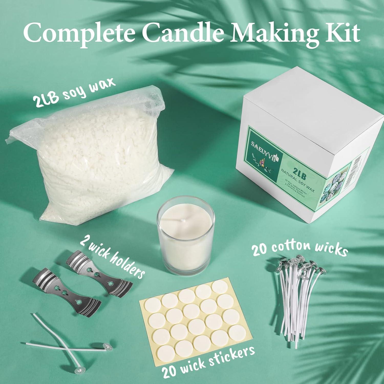 Kit de Fabricación de Velas SAEUYVB - Cera de Soya 0.91 kg