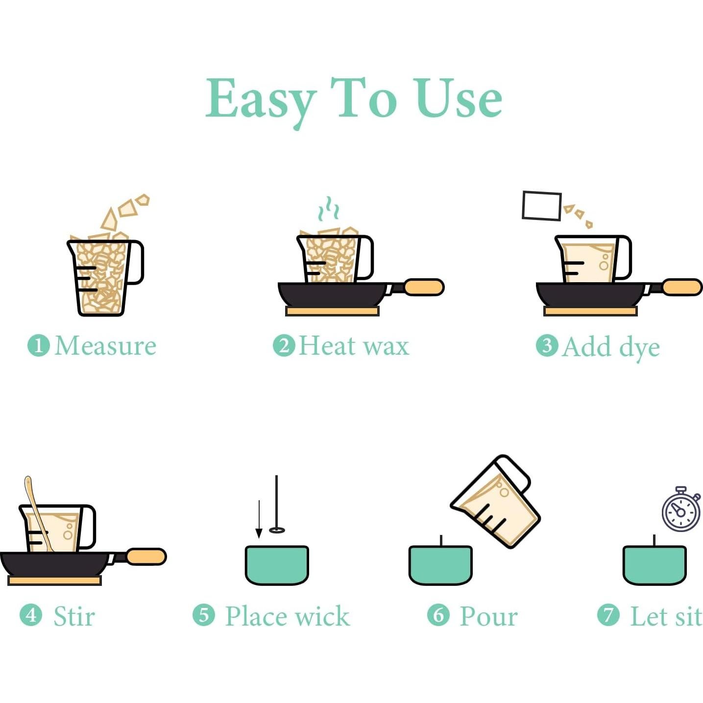 Kit de Fabricación de Velas SAEUYVB - Cera de Soya 0.91 kg