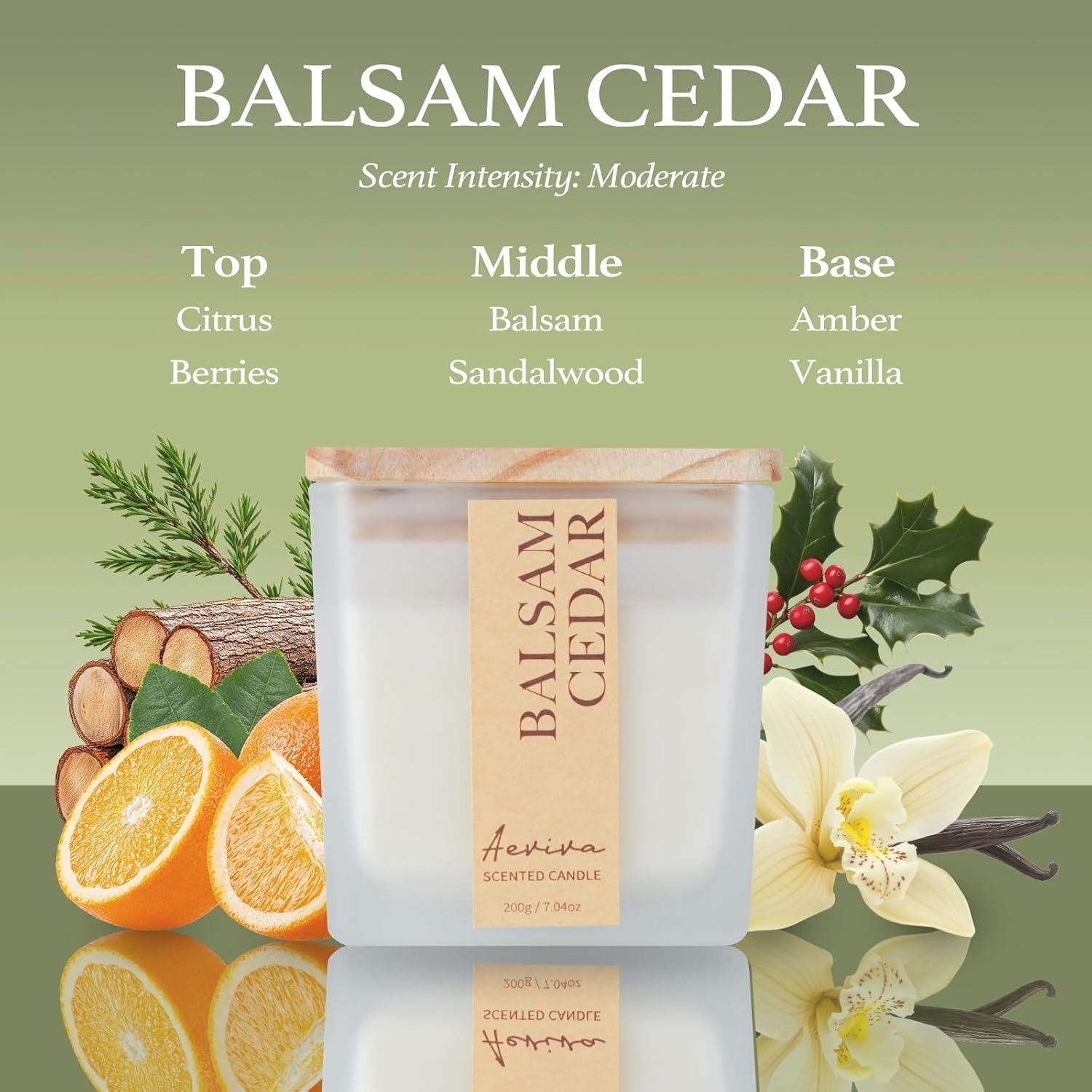 Vela Aromática Aeviva Cedro Balsámico 199.84 g Cera Soja