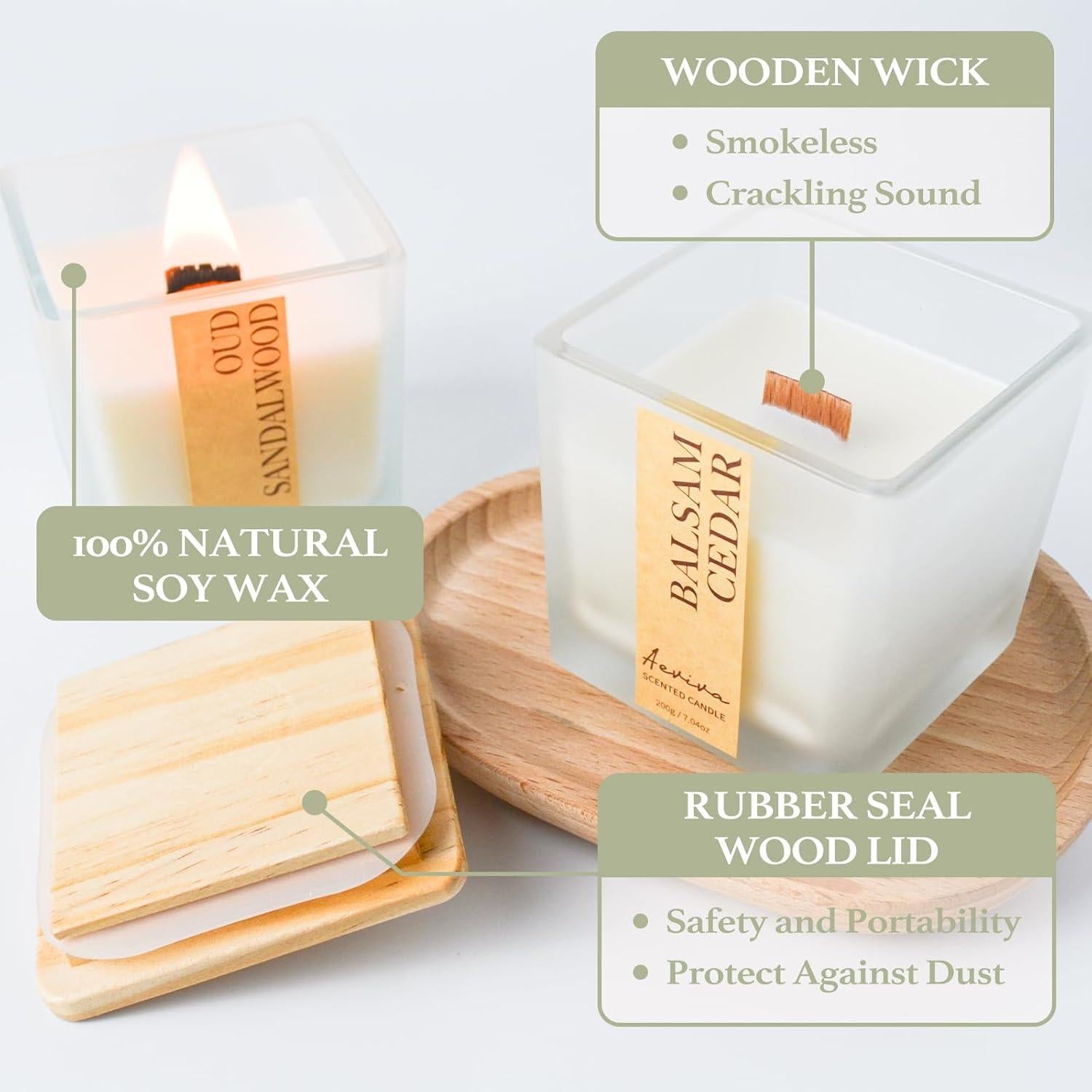 Vela Aromática Aeviva Cedro Balsámico 199.84 g Cera Soja