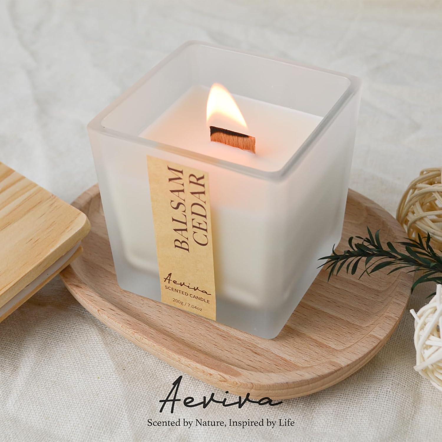 Vela Aromática Aeviva Cedro Balsámico 199.84 g Cera Soja
