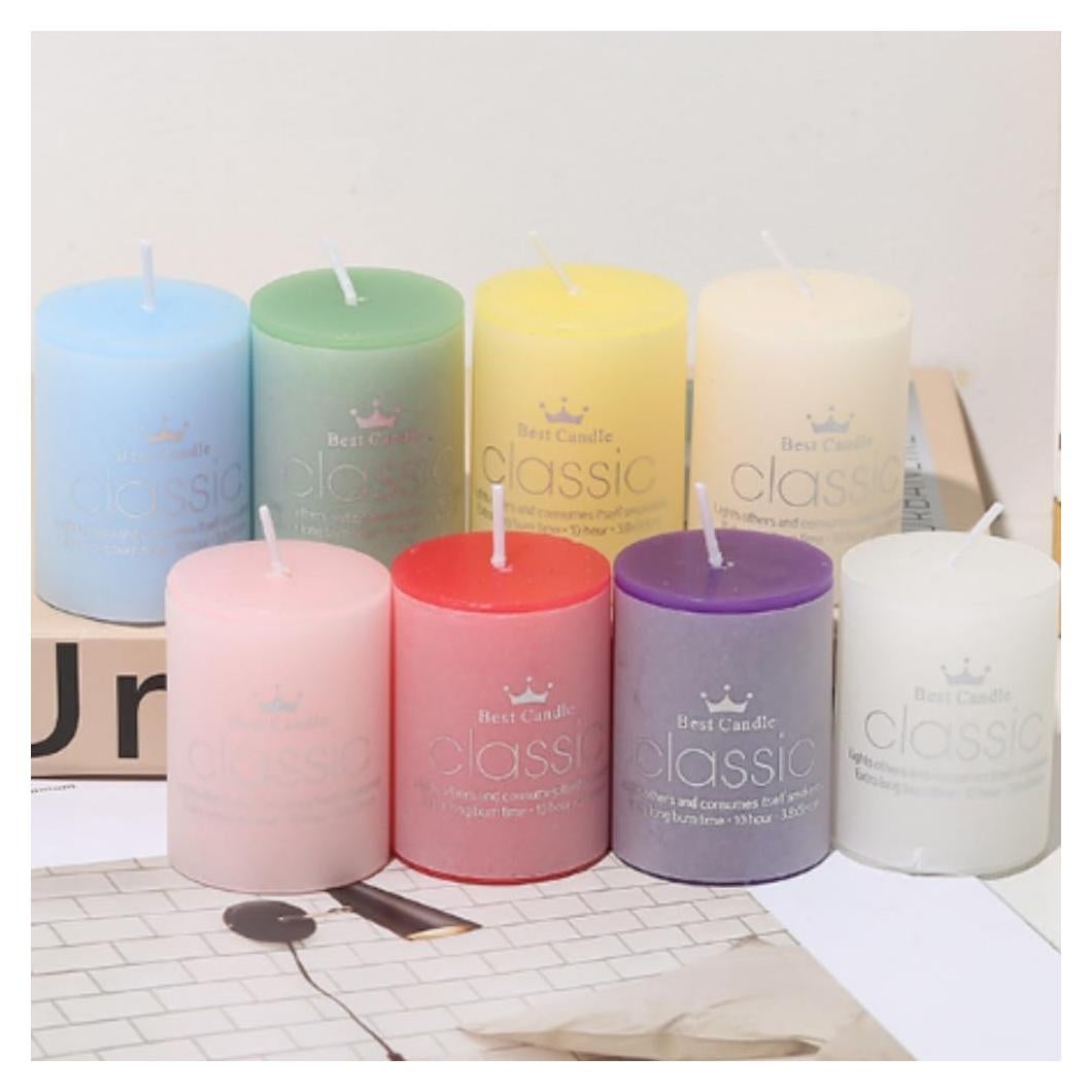 Paquete de 8 Velas Aromáticas de Pilar OUKEYI 5.08x7.62 cm