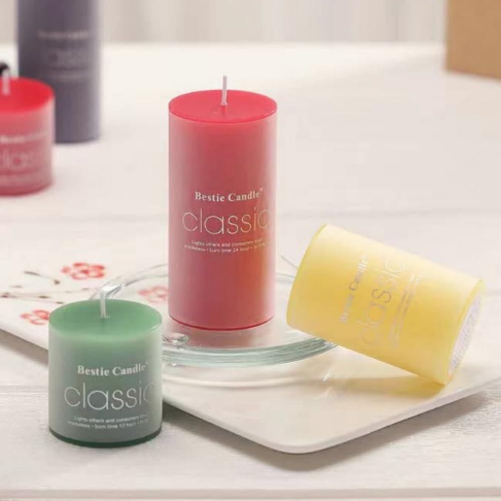 Paquete de 8 Velas Aromáticas de Pilar OUKEYI 5.08x7.62 cm