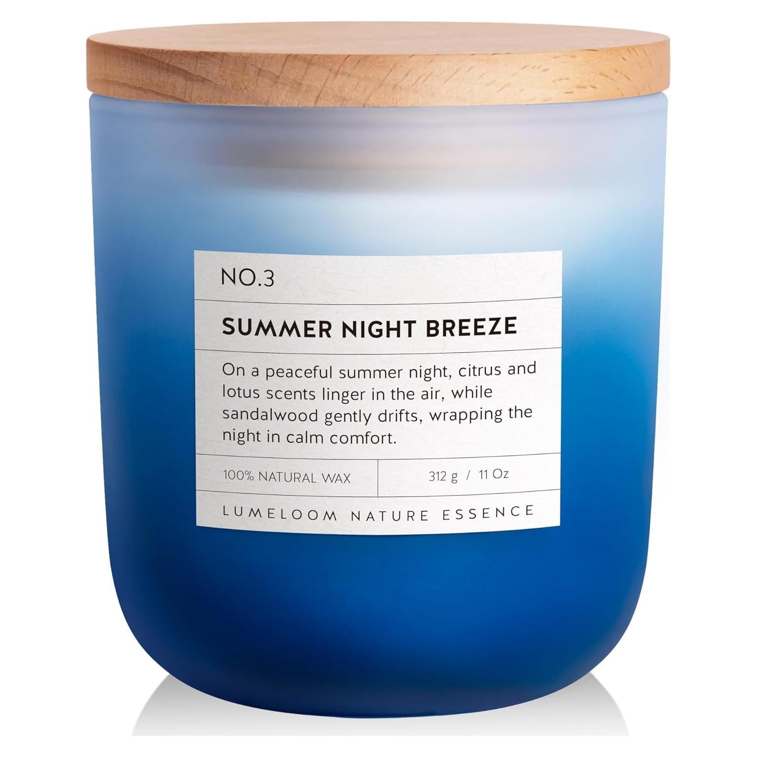 Vela Aromática LUMELOOM Brisa Nocturna 311g Cera Soja