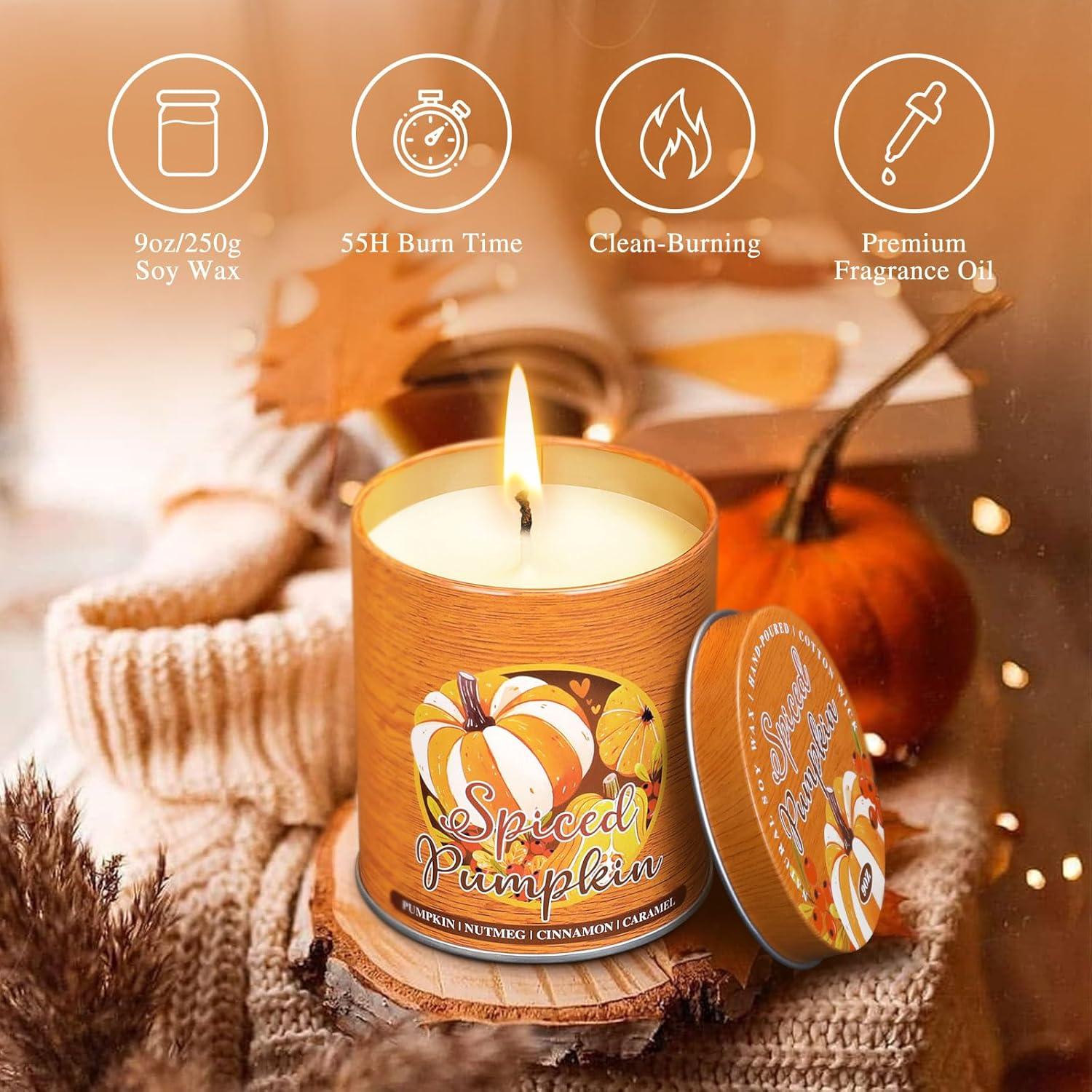 Juego de Velas Aromáticas de Otoño Lanpn - 4 Pack 1021g