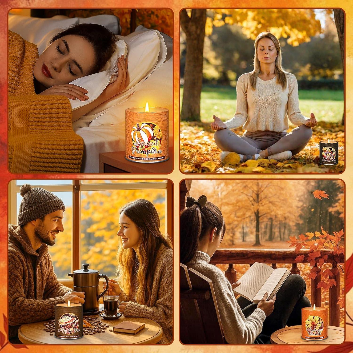 Juego de Velas Aromáticas de Otoño Lanpn - 4 Pack 1021g