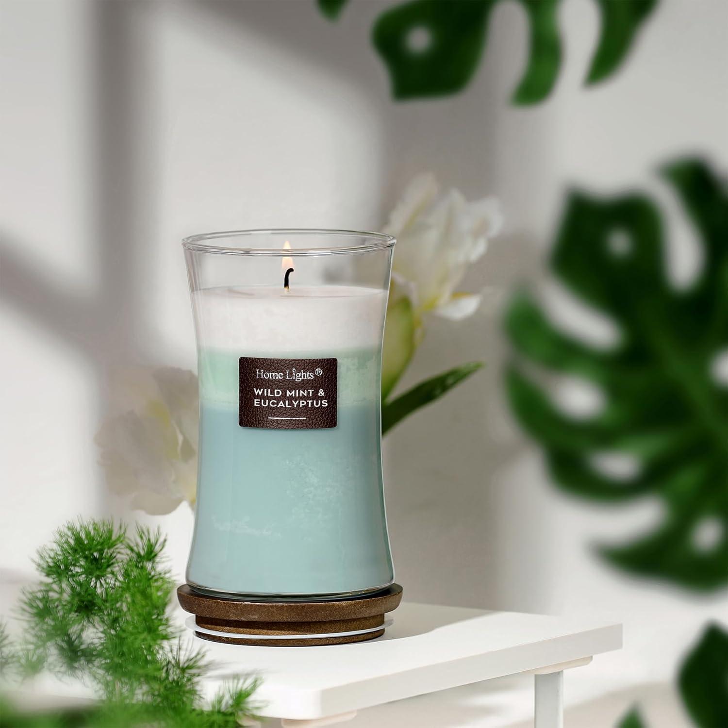 Velas aromatizadas HomeLights 609.6 g menta y eucalipto