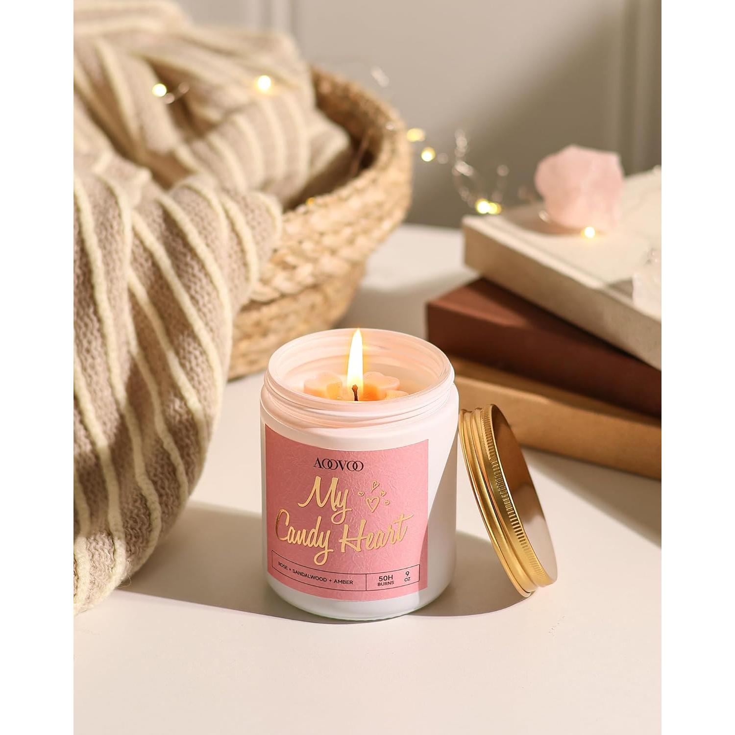 Vela Aromática AOOVOO 9oz Cera de Soja para Aniversario