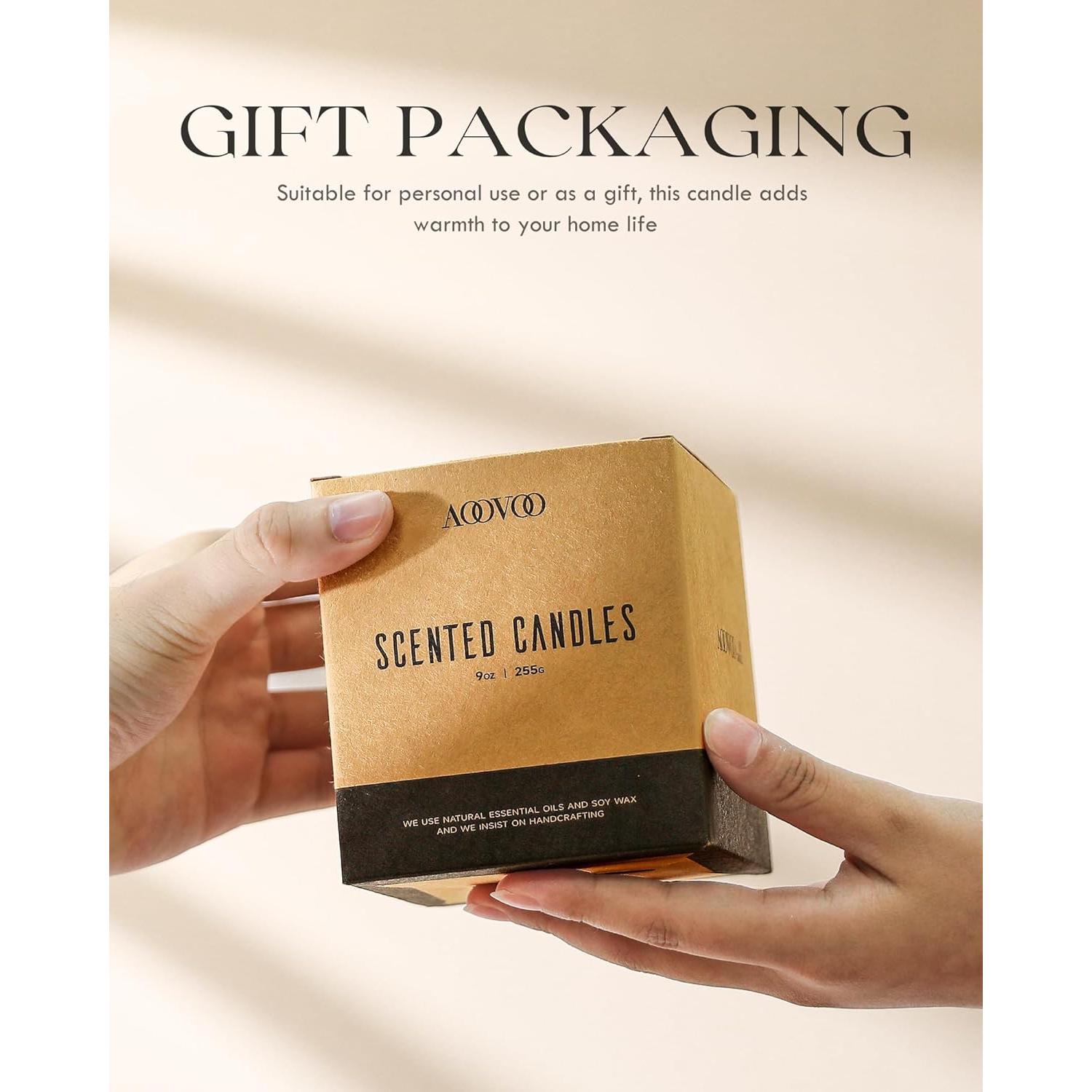 Vela Aromática AOOVOO 9oz Cera de Soja para Aniversario