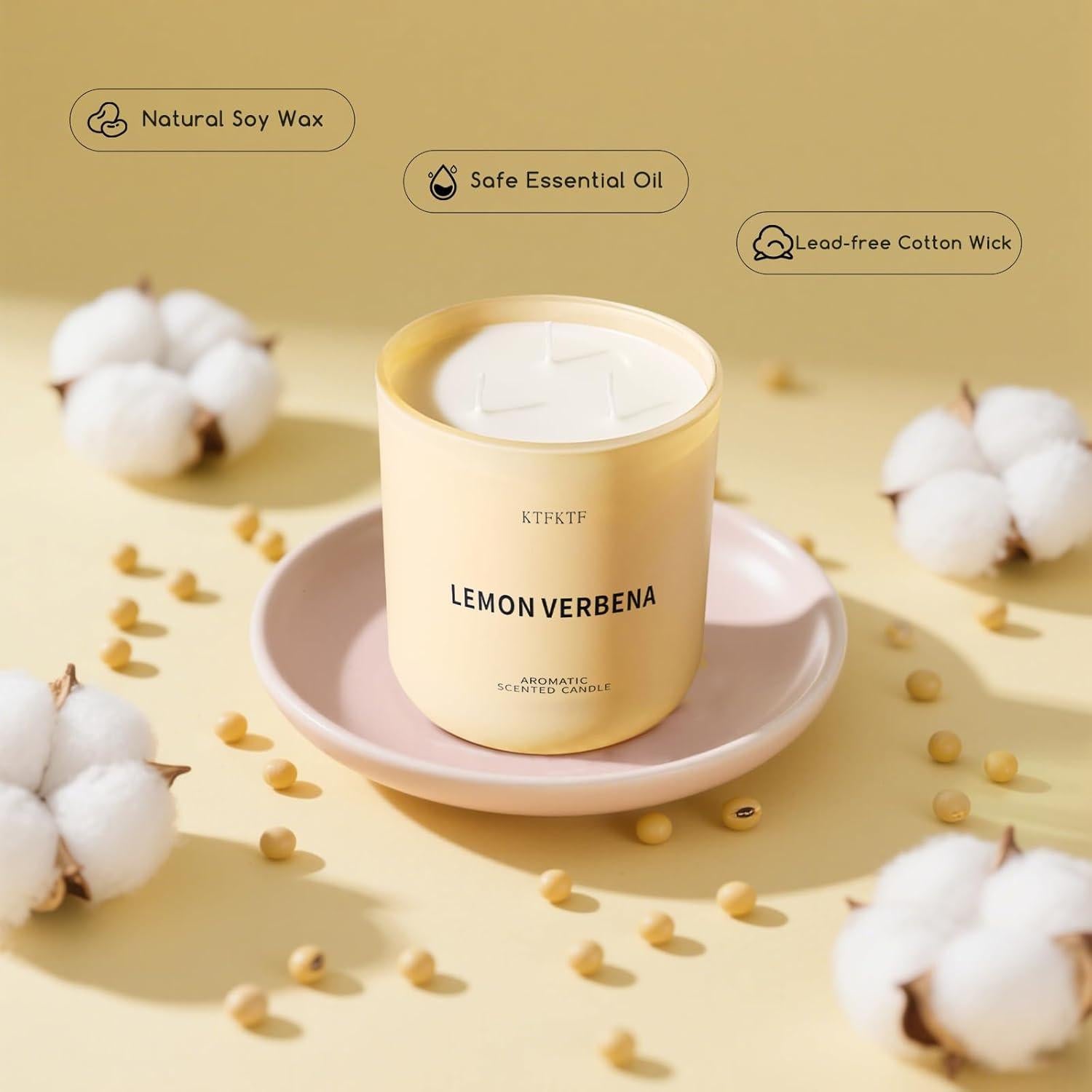 Vela Aromática KTFKTF Verbena de Limón 402.6g 80H