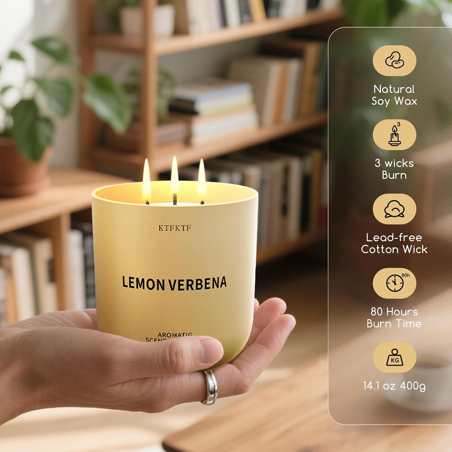 Vela Aromática KTFKTF Verbena de Limón 402.6g 80H