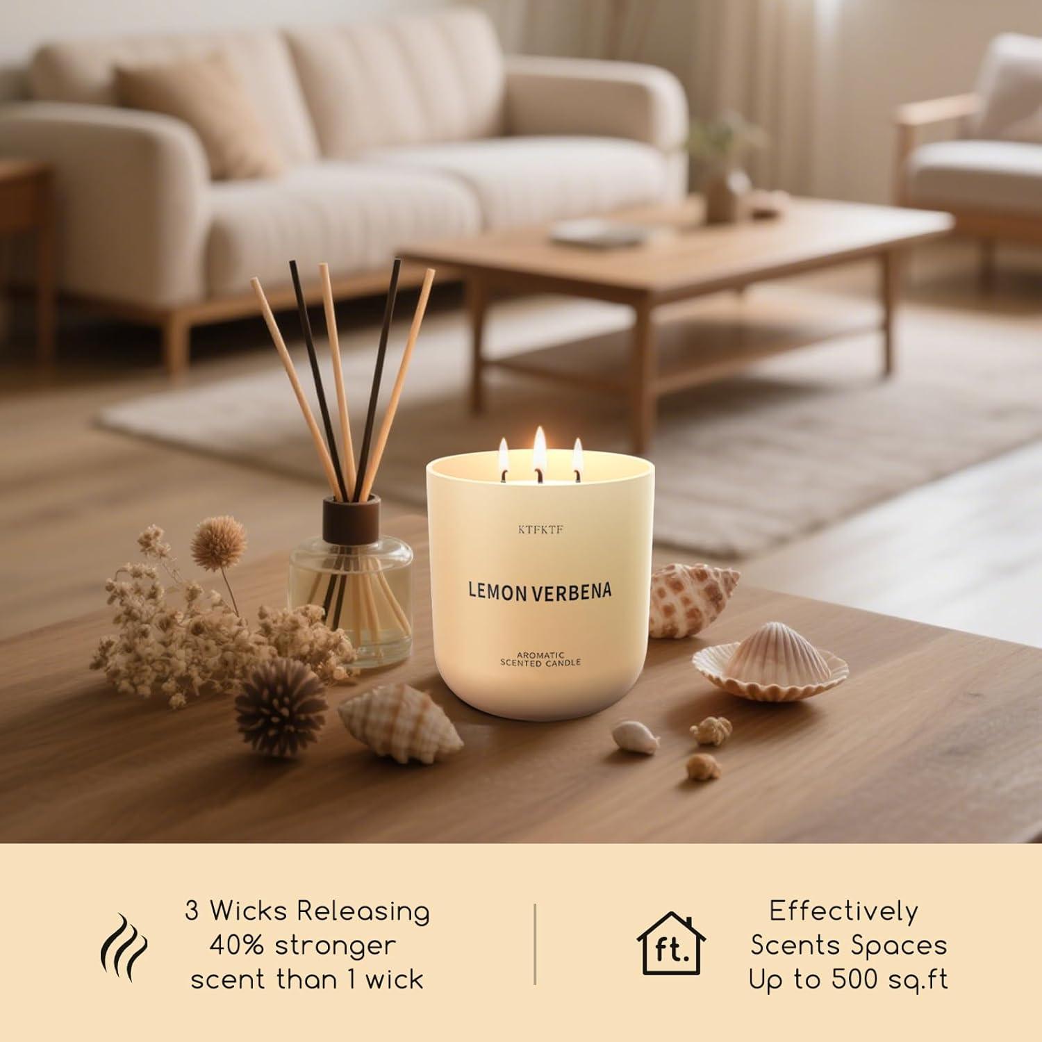 Vela Aromática KTFKTF Verbena de Limón 402.6g 80H