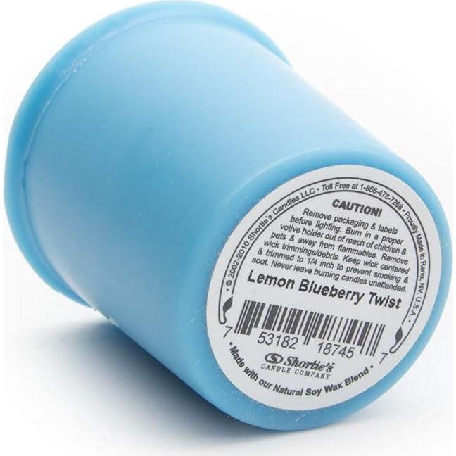 Velas Votivas de Soja Shortie's - Twist de Limón y Arándano - 6 Recargas