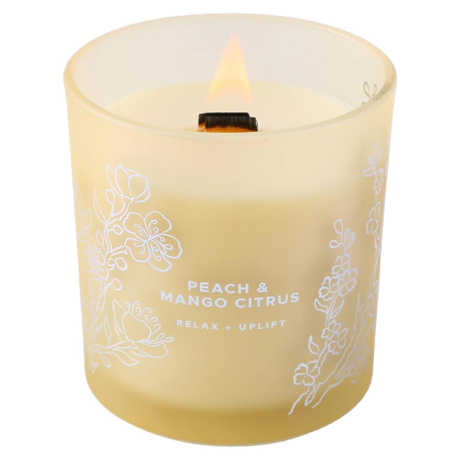 Vela Aromática Durazno y Mango Cítrico 300g - Cera de Soya