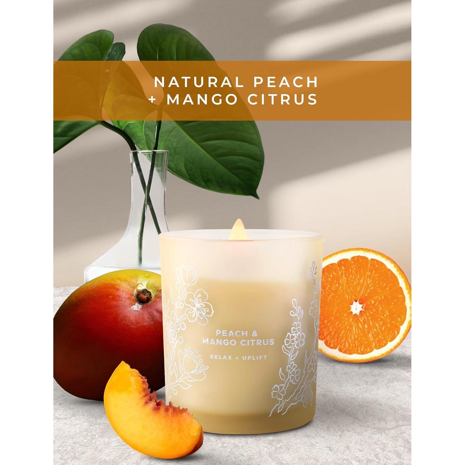 Vela Aromática Durazno y Mango Cítrico 300g - Cera de Soya