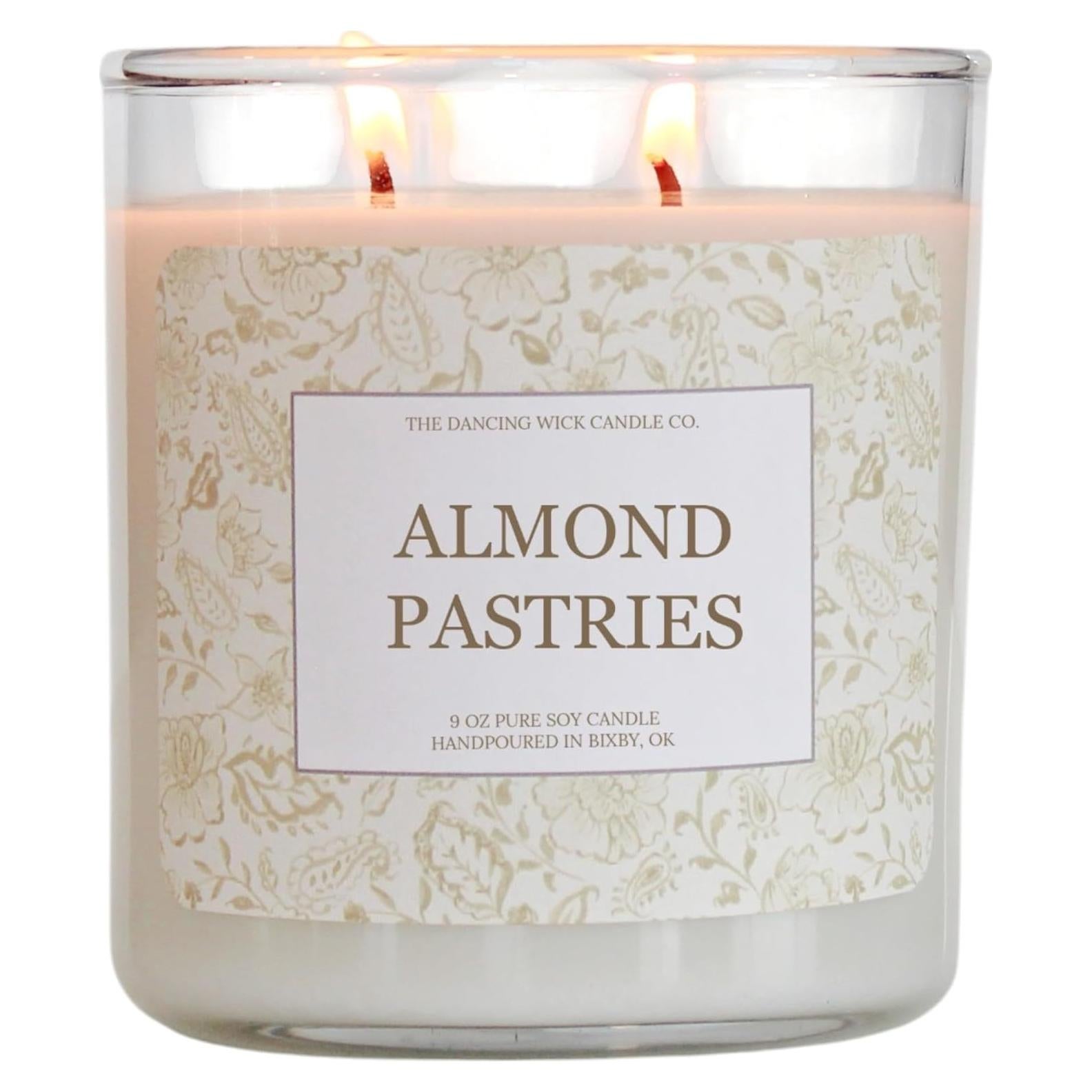 Vela Aromática de Cera de Soja The Dancing Wick 311g Pasteles de Almendra