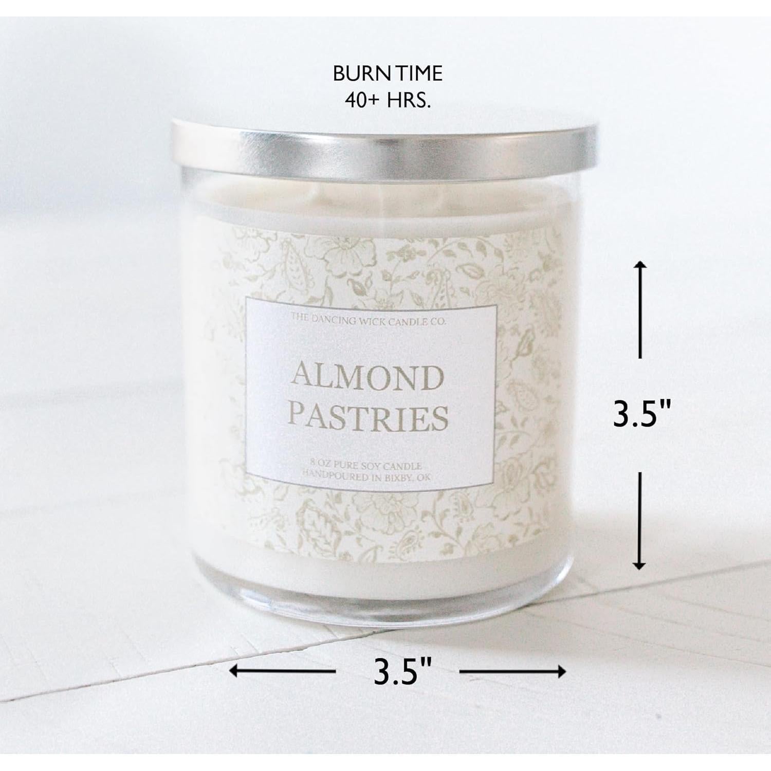 Vela Aromática de Cera de Soja The Dancing Wick 311g Pasteles de Almendra