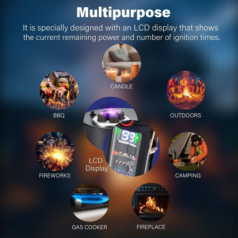 Encendedor Eléctrico KALIMO 2-en-1 a Prueba de Viento y Agua