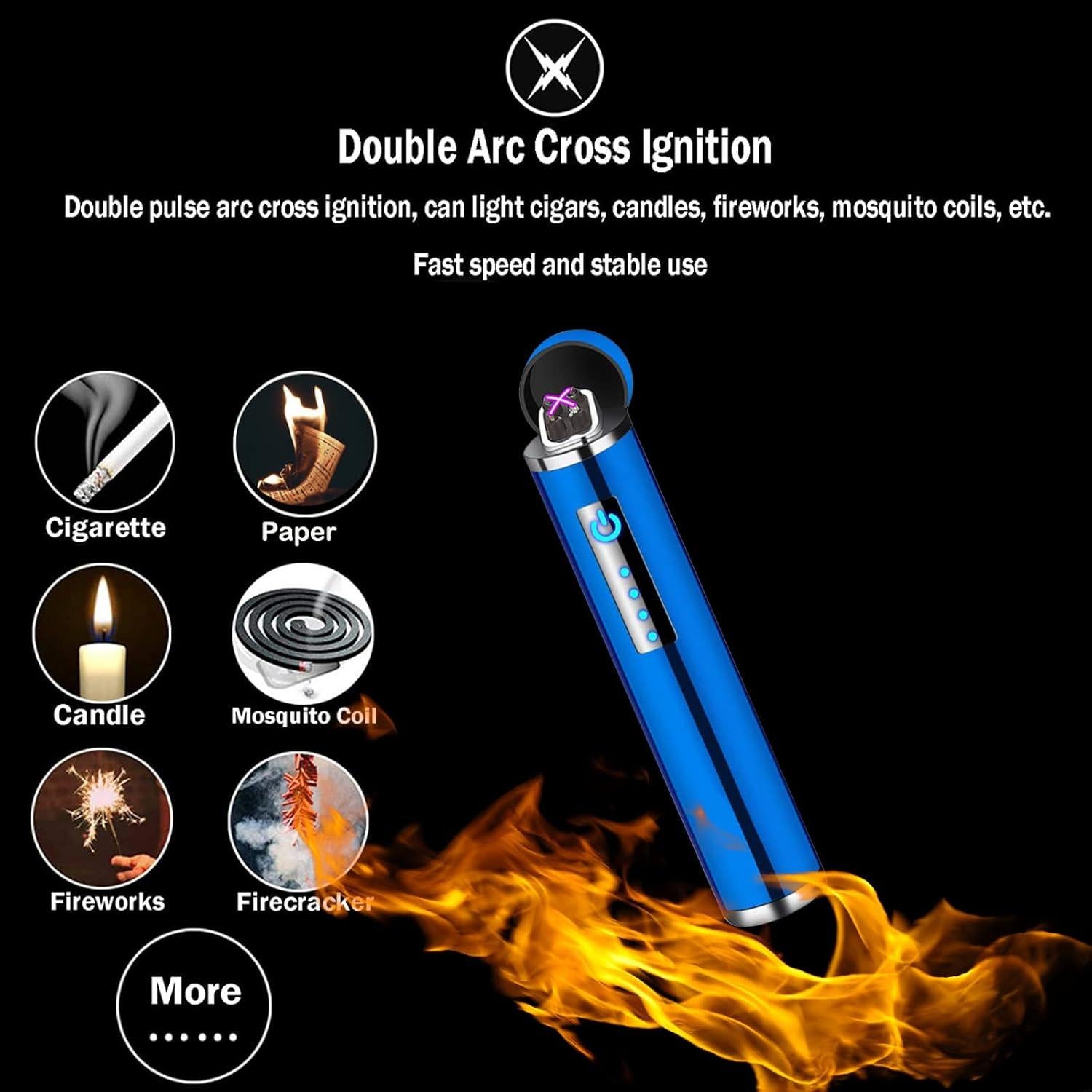 Encendedor Electrónico Recargable ZOIPPDMS HT79 Negro USB