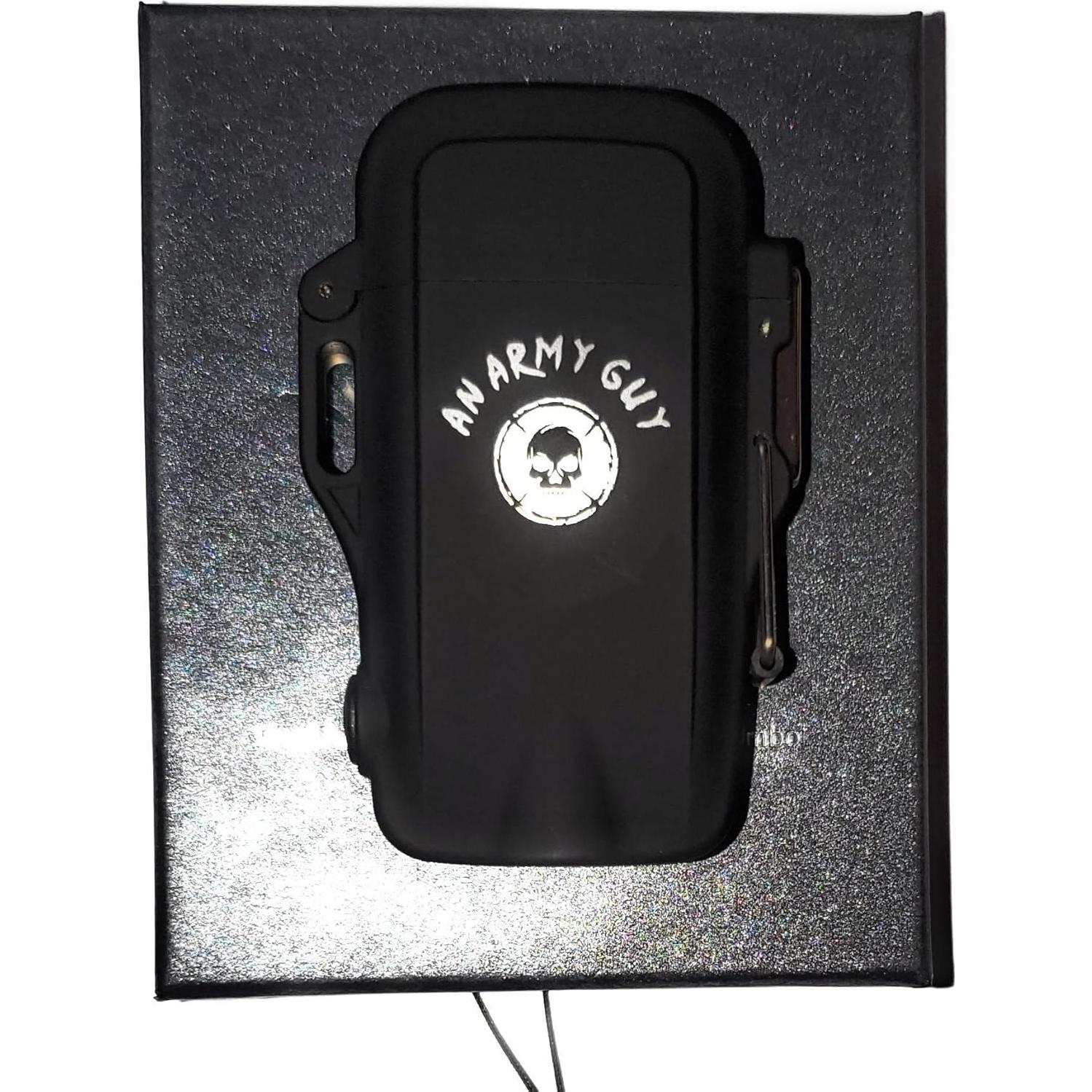 Encendedor Eléctrico Plasma Impermeable M.I.C con Linterna LED