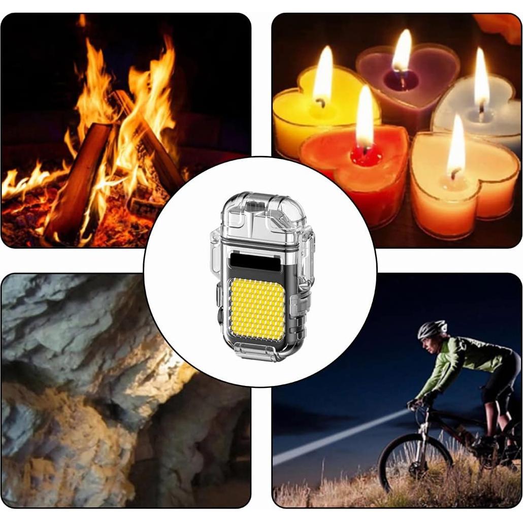 Encendedor Eléctrico Recargable COZYLIFE con Linterna LED Negro