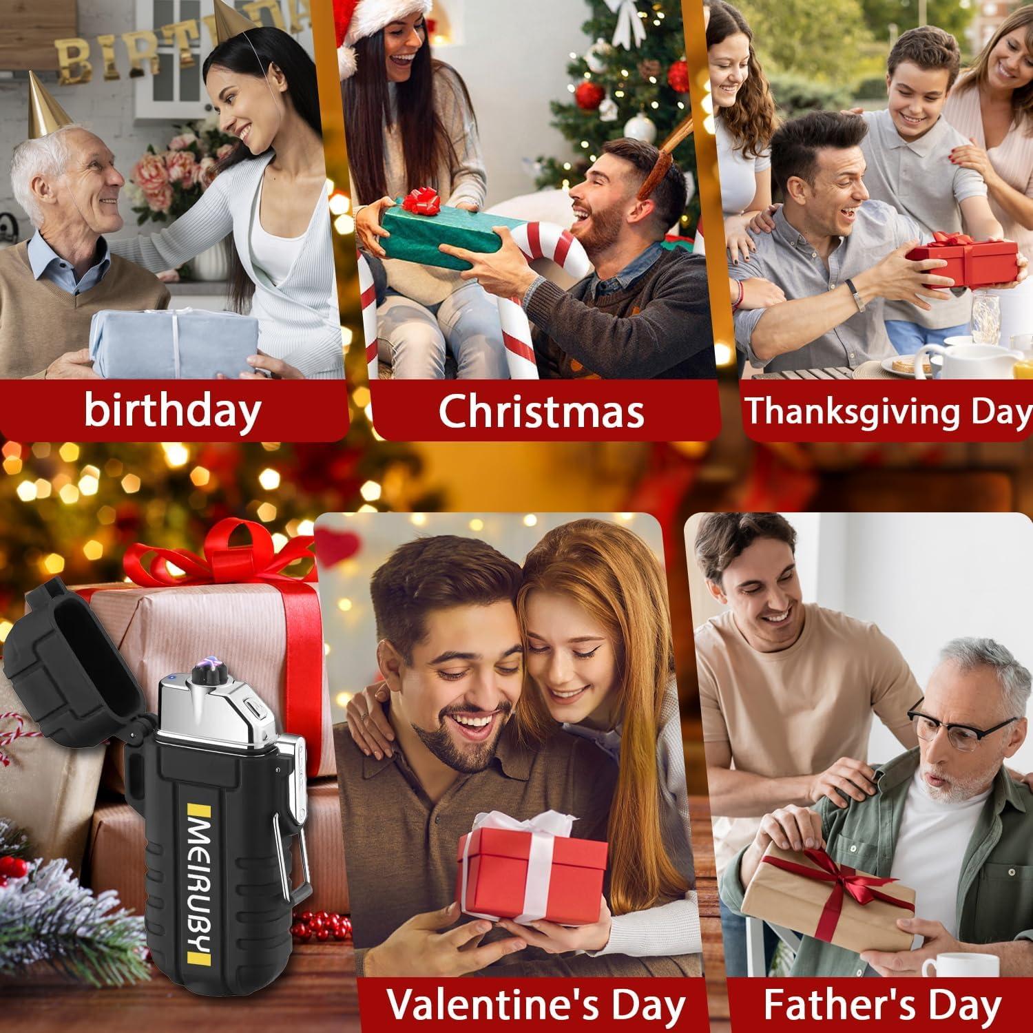 Encendedor Eléctrico MEIRUBY a Prueba de Viento Negro