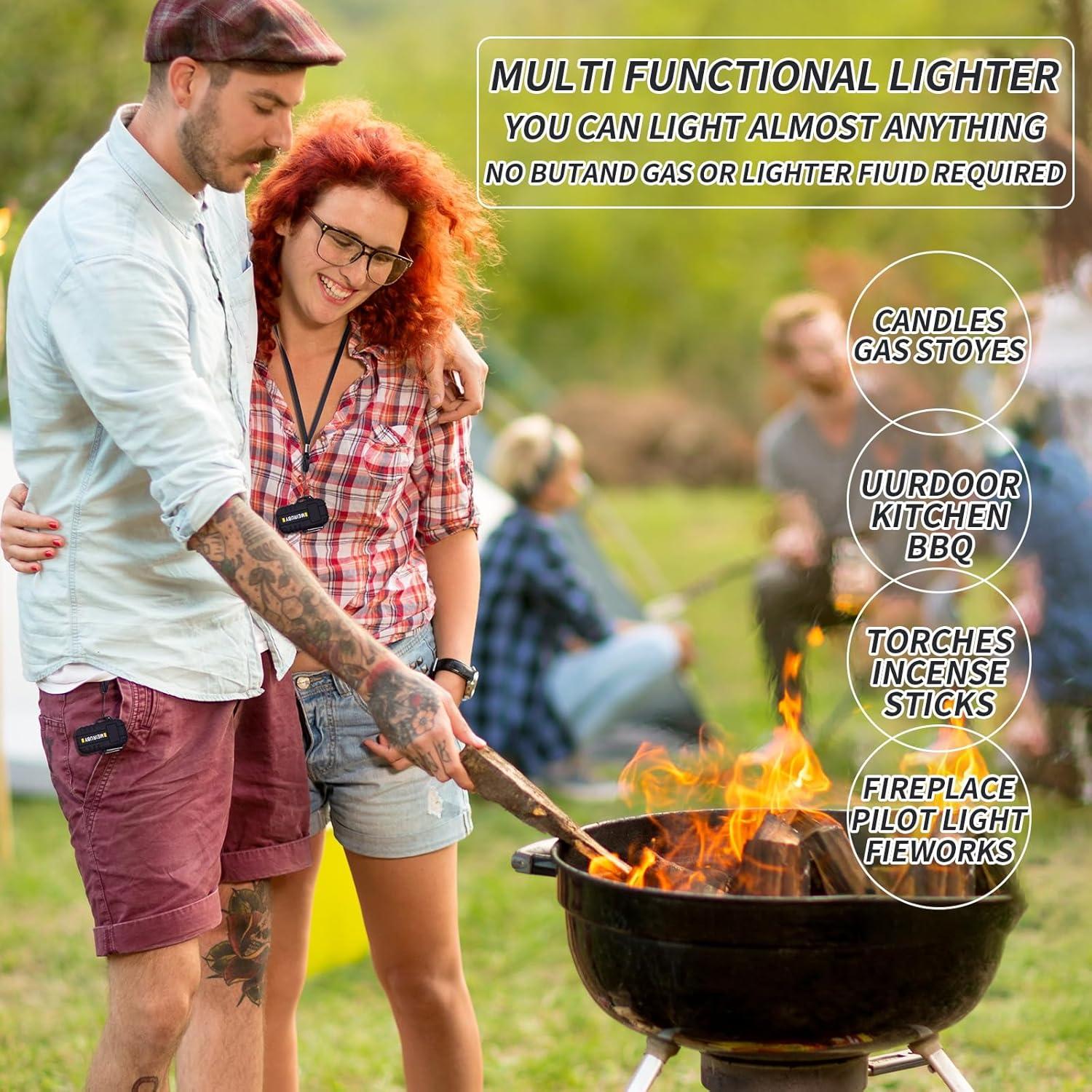 Encendedor Eléctrico MEIRUBY a Prueba de Viento Negro