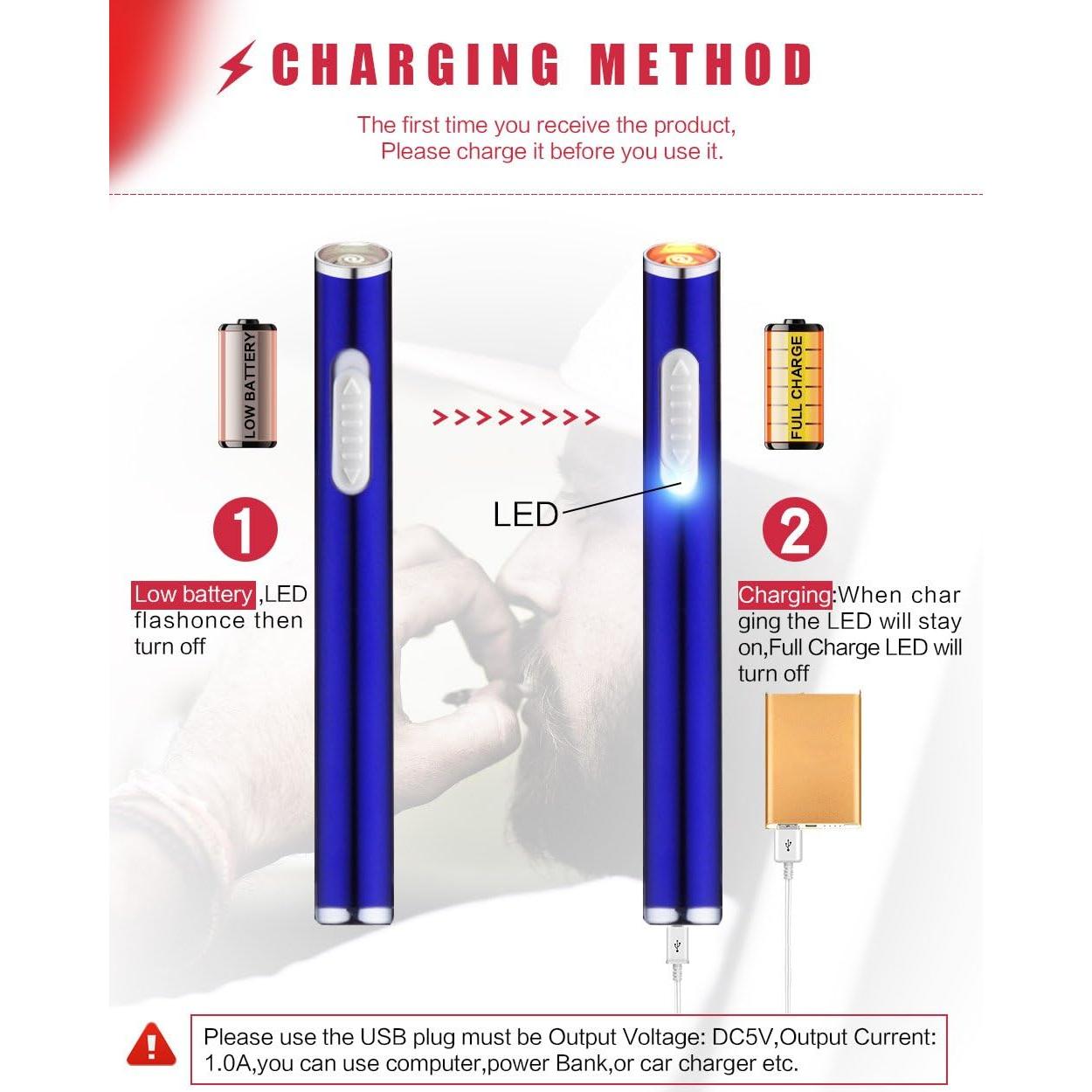 Encendedor USB Mini Recargable Q&G QG-8201 a Prueba de Viento